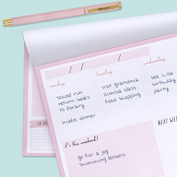 Carpe Diem Weekly Planner Pad Ballerina Pink FPP9163CD