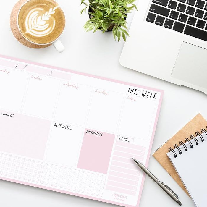 Carpe Diem Weekly Planner Pad Ballerina Pink FPP9163CD