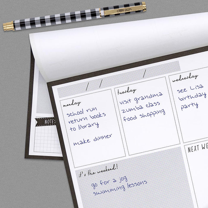 Carpe Diem Weekly Planner Pad Black FPP9120CD