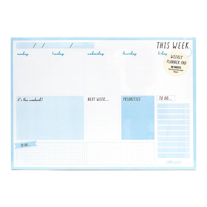 Carpe Diem Weekly Planner Pad Sky Blue FPP9178CD