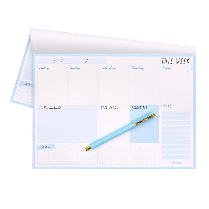 Carpe Diem Weekly Planner Pad Sky Blue FPP9178CD
