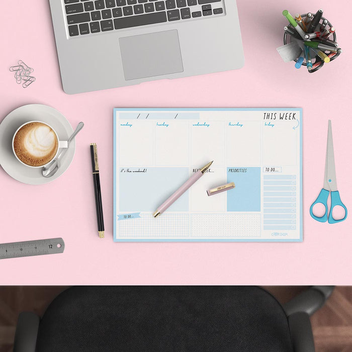 Carpe Diem Weekly Planner Pad Sky Blue FPP9178CD