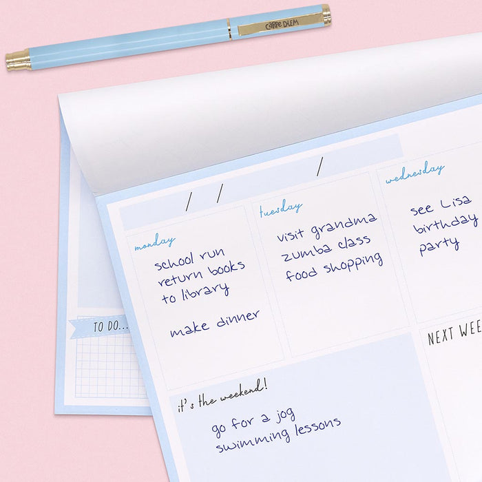 Carpe Diem Weekly Planner Pad Sky Blue FPP9178CD