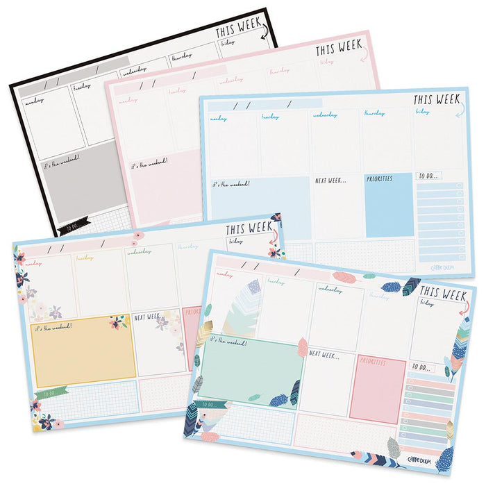 Carpe Diem Weekly Planner Pad Sky Blue FPP9178CD