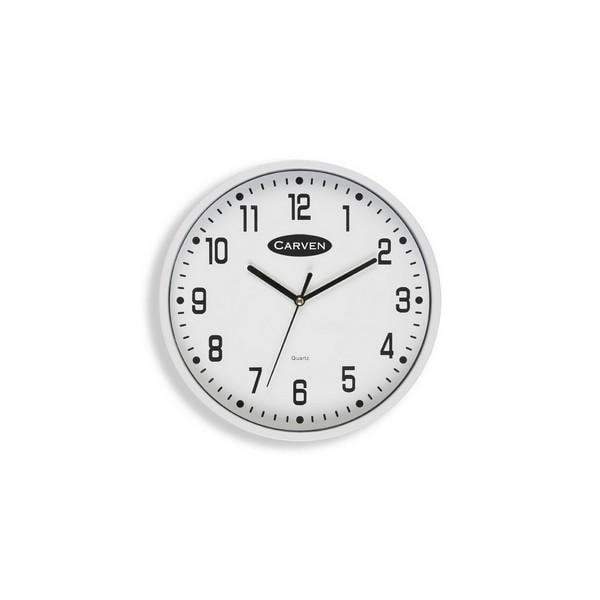 Carven Quartz Wall Clock 225mm White AOCL225WH