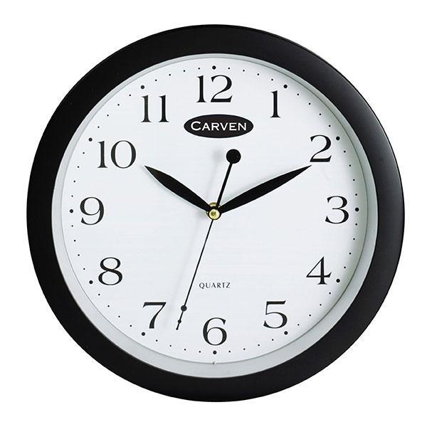 Carven Quartz Wall Clock 250mm Black AO0283320
