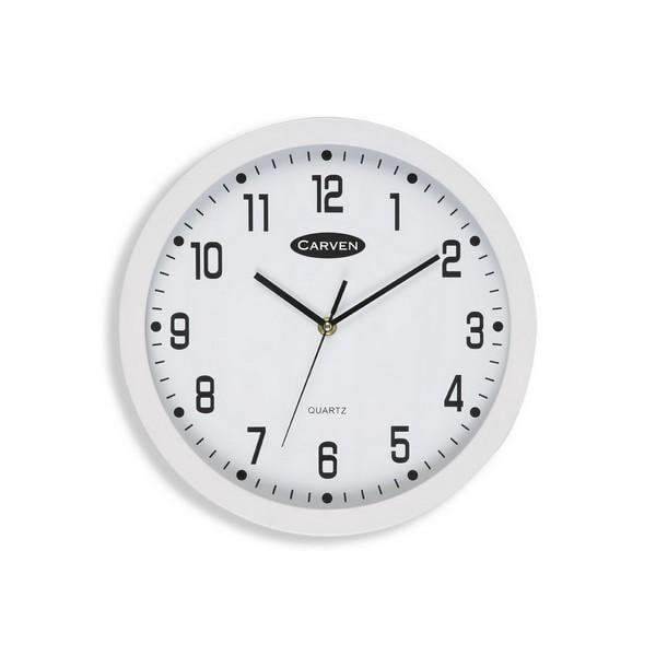 Carven Quartz Wall Clock 300mm White AOCL300WH