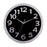 Carven Quartz Wall Clock 330mm Silver/Black AOCL330FBLSL