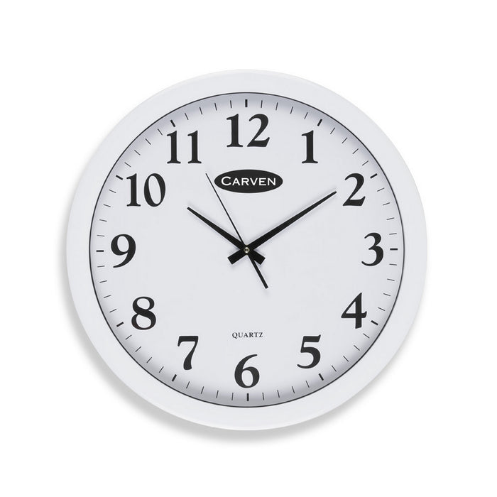 Carven Quartz Wall Clock 450mm White AOCL450WH