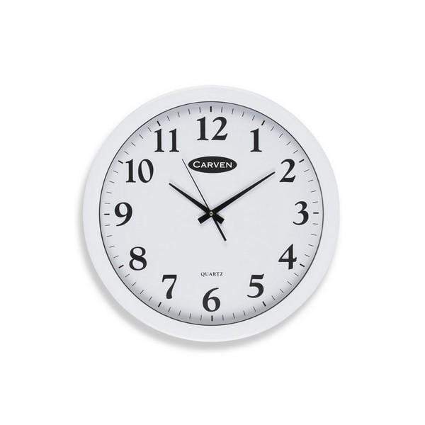 Carven Quartz Wall Clock 450mm White AOCL450WH