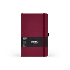Castelli All Colour Ruled Notebook, Burgundy, 130mm x 210mm CX1000774