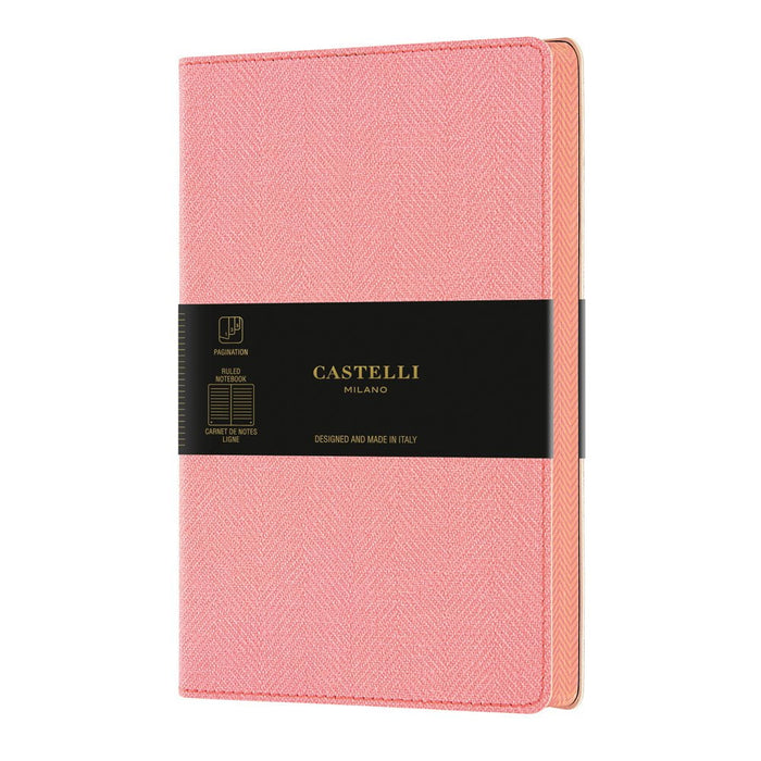 Castelli Notebook A5 Ruled Harris Petal Rose CXQC6D9-498