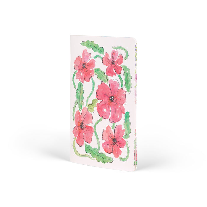 Castelli Quaderno Stitched Aquarello Plain Notebook, Poppy Flowers, 130mm x 210mm CX1000792