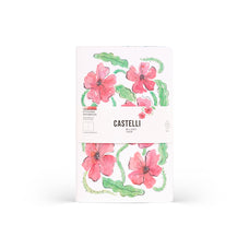 Castelli Quaderno Stitched Aquarello Plain Notebook, Poppy Flowers, 130mm x 210mm CX1000792