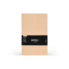Castelli Quaderno Stitched Carapace Ruled Notebook, Sand, 130mm x 210mm CX1000788