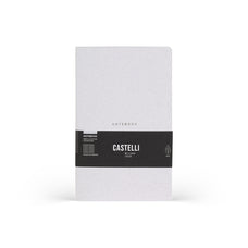 Castelli Quaderno Stitched Wool&Cotton Ruled Notebook, White, 130mm x 210mm CX1000791