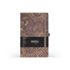 Castelli Shabby Ruled Notebook, Brown Texture, 130mm x 210mm CX1000782