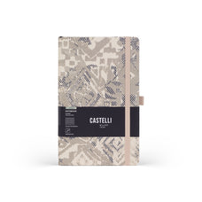 Castelli Shabby Ruled Notebook, Silver Texture, 130mm x 210mm CX1000784