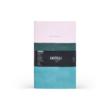 Castelli Stripes Notebook, Mid Ruled, 130mm x 210mm, Dusty Pink CX1000756