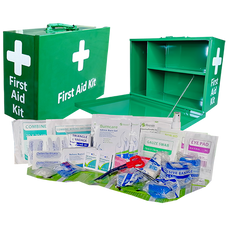 Catering / Food Large First Aid Kit In Landscape Metal Box DTFAKF005LMWM