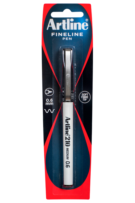 Artline 210 Fineliner Pen 0.6mm Black