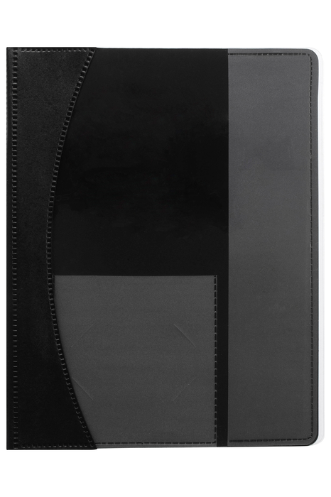 Marbig Premier A4 Flat File with CD & Business Card Holder, Black