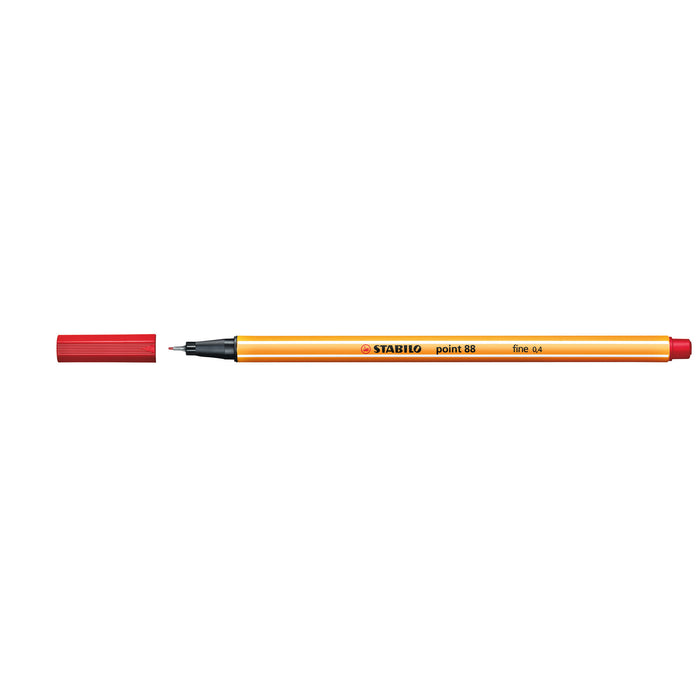 Stabilo Point 88 Fineliner Red, Pack of 10