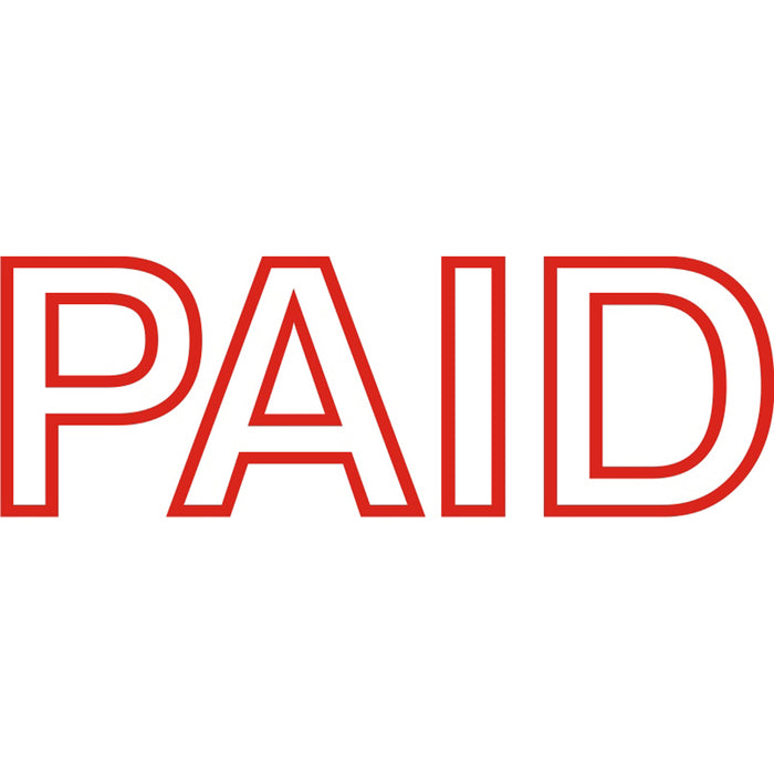 Deskmate Pre-Inked Office Stamp, PAID, Red