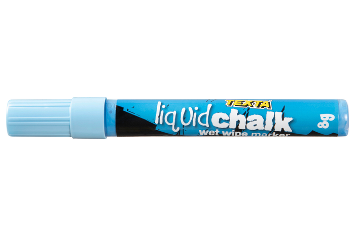 Texta Liquid Chalk Marker Bullet Wet Wipe Blue