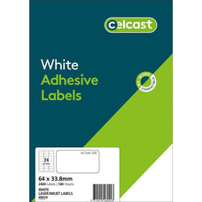 Celcast Adhesive Labels 24's x 100 Sheets CX239326
