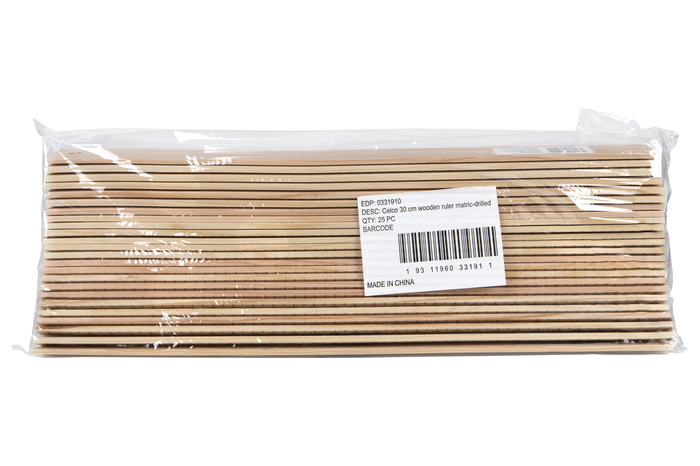 Celco Wooden Ruler 30cm x Pack of 25 AO0331910