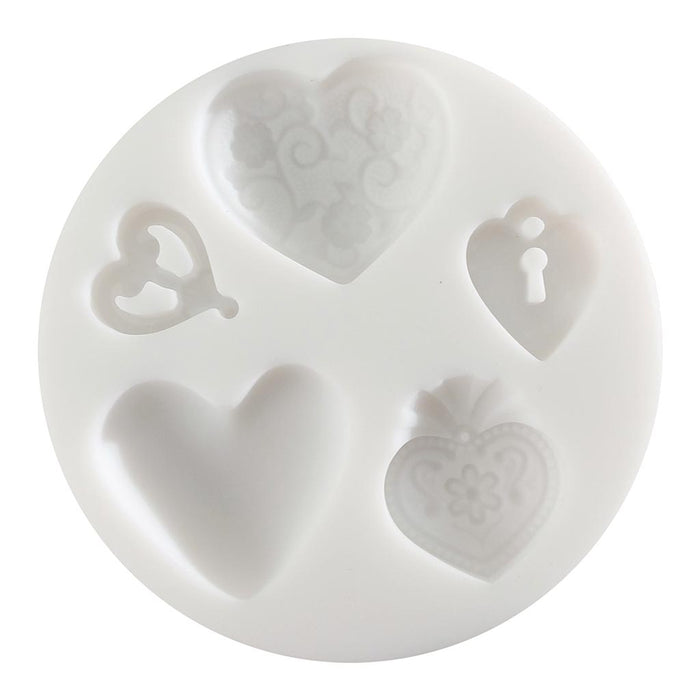 Cernit Silicone Mould 7cm Hearts FPCE95115C