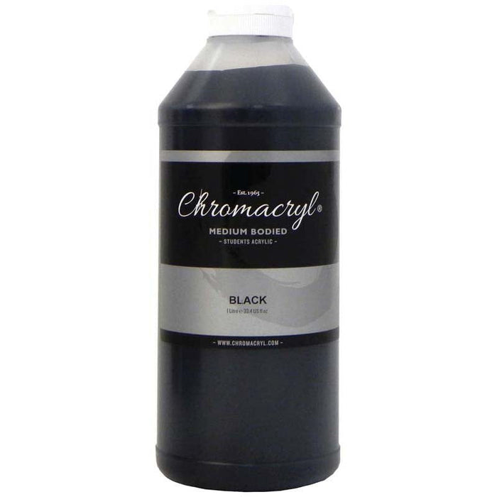 Chromacryl Acrylic Paint 1 Litre - Black CX177971