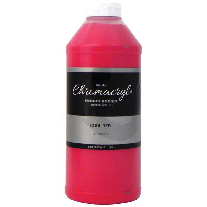 Chromacryl Acrylic Paint 1 Litre - Cool Red CX177981