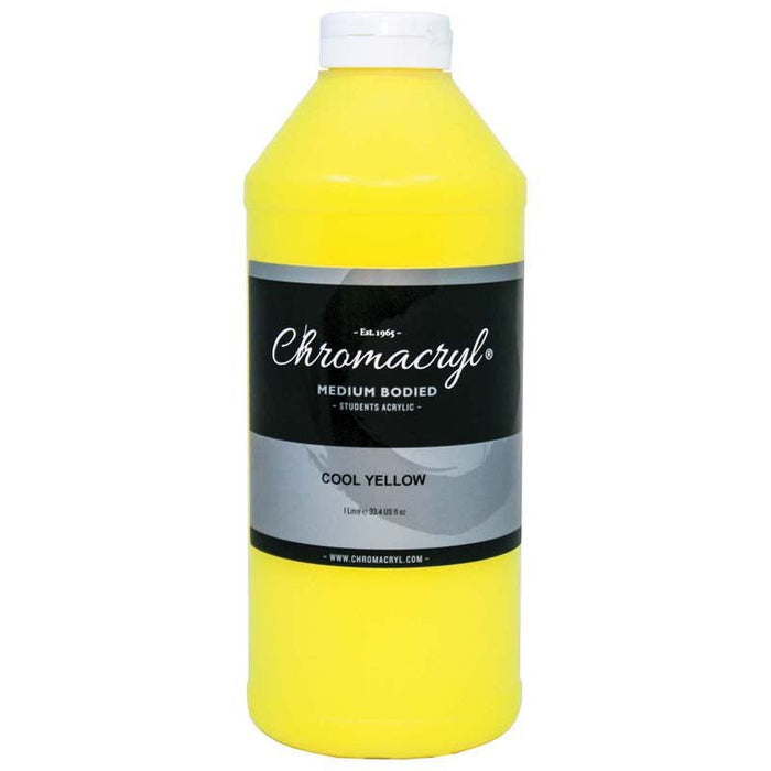 Chromacryl Acrylic Paint 1 Litre - Cool Yellow CX177983