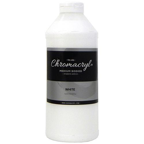 Chromacryl Acrylic Paint 1 Litre - White CX178328