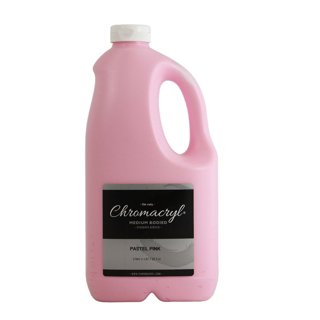 Chromacryl Acrylic Paint Student 2 Litre Pastel Pink Acrylic Paints