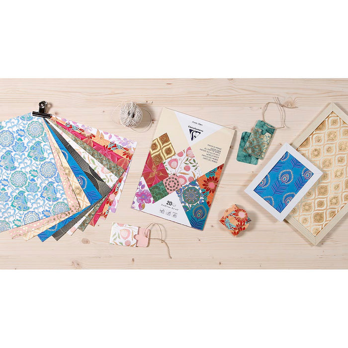 Clairefontaine Artisan Paper Pad, Best of Colours, A4, 20 Sheets FPC95097C