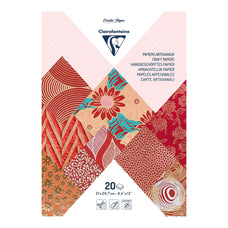 Clairefontaine Artisan Paper Pad Reds, A4, 20 Sheets FPC95090C