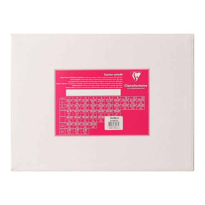 Clairefontaine Canvas Board White 30cm x 40cm FPC33977C