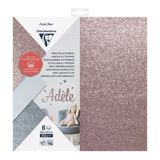 Clairefontaine Cutting Paper Adhesive Glitter 250g 30.5x30.5cm, Pack of 6 FPC95735C