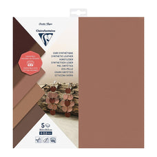 Clairefontaine Cutting Paper, Synthetic Leather, 30.5x30.5cm, Pack of 5 FPC95737C