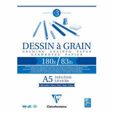 Clairefontaine Drawing Pad Grain A5 180g 30 sheets FPC96626C