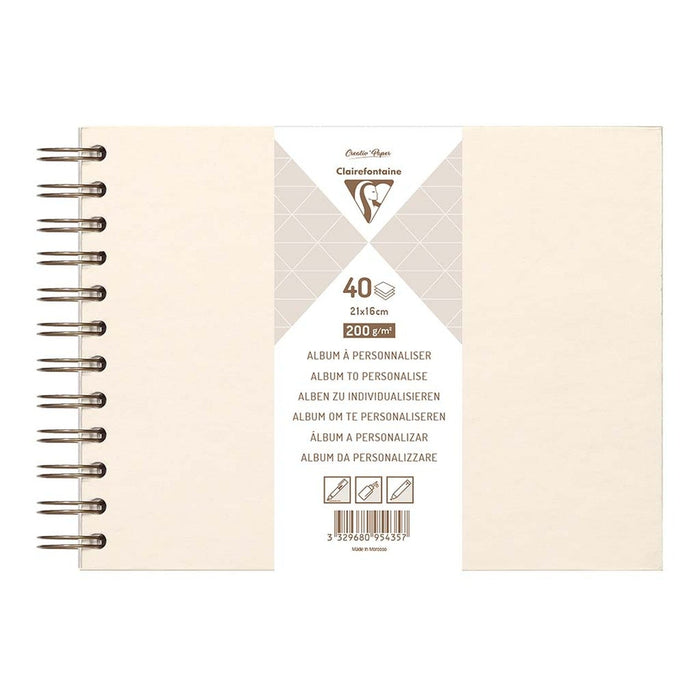 Clairefontaine Hardcover Album 21x16cm Iridescent Ivory FPC95435C