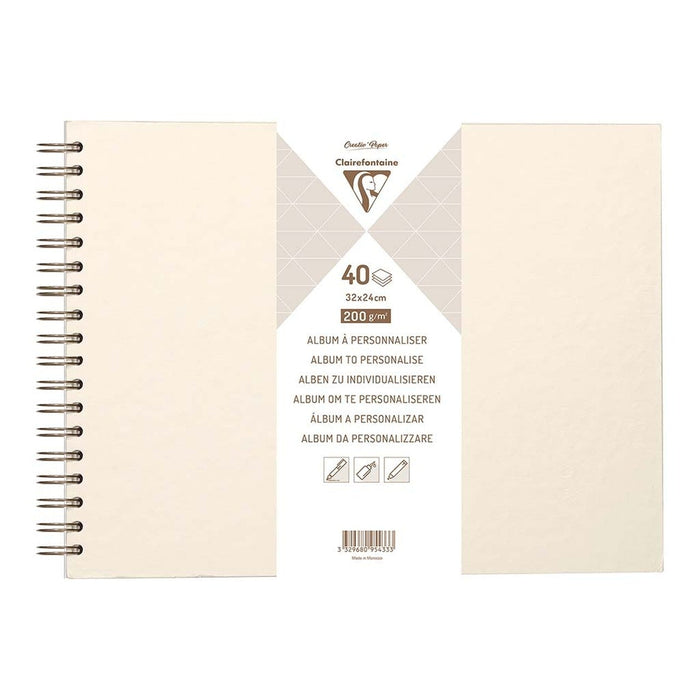 Clairefontaine Hardcover Album 32x24cm Iridescent Ivory FPC95433C