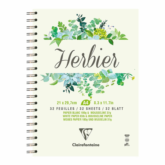 Clairefontaine Herbier Spiral Book A4 180g 32 sheets FPC975179C