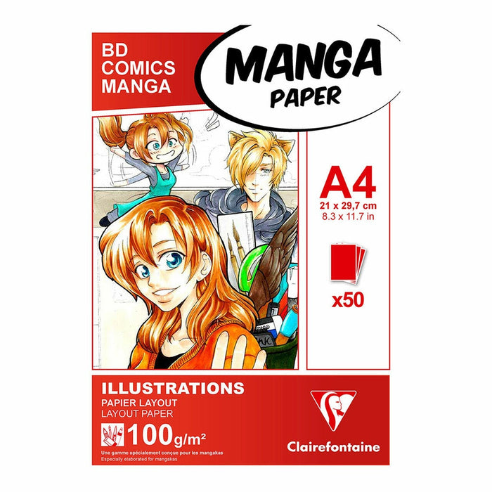 Clairefontaine Manga Pad A4 100g 50 sheets FPC94042C