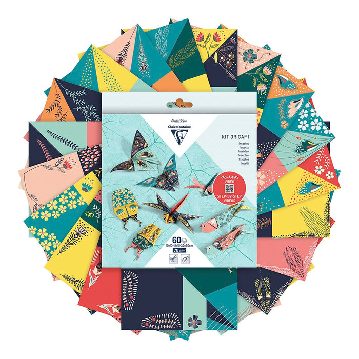 Clairefontaine Origami Kit Insects, 60 Sheets FPC95366C
