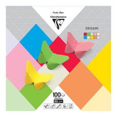 Clairefontaine Origami Paper 10 Brights, 20x20cm, 100 Sheets FPC95007C
