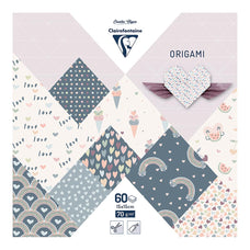 Clairefontaine Origami Paper Little Love, 15x15cm, 60 Sheets FPC95356C